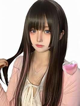 ⭐︎ウィッグ インナーカラー ロング ストレートグラデーション ヘアネット付き 楽天市場】【宅配便のみ】ウィッグ インナーカラー ロング